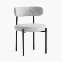 كرسي طاولة طعام نكست ميدتاون قماش بوكلية لون رمادي...