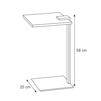 طاولة جانبية عصرية بسطح اكريلك وقاعدة ذهبية أنيقة