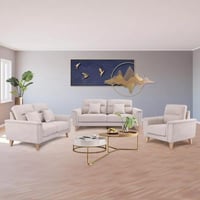 كنبة مفردة فيورنا بمساند ذراعين قماش لون رمادي فات...