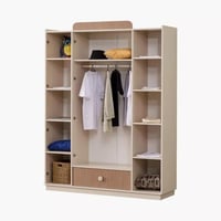 خزانة ملابس بـ4 أبواب بدرج ومرآتين من لونفيريا