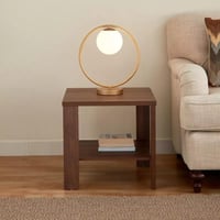 طاولة جانبية خشب برف سفلي من رِواق لون بني