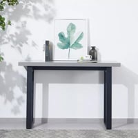 طاولة كونسول رافيونا سطح خشبي لون رمادي بارجل معدن...