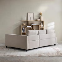 كنبة سرير ركنية يمين يسار مقعدين مع مساحة تخزين من...