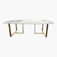 طقم سفرة فاخر 8 مقاعد بسطح من الحجر الملبد من أرتي...