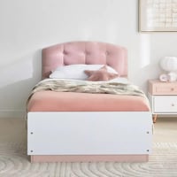 سرير فردي بلوح رأسي منجد من نوفيا- 90x200 سم