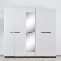 خزانة 5 أبواب و 8 رفوف مع مرآة من زيلميراي