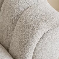 كنبة سيرينا بمقعدين مع وسادتين قماش بوكليه لون رما...