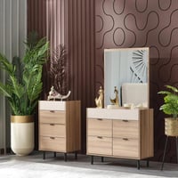 طقم غرفة نوم كينج 6 قطع من سوان - 180x200 سم