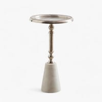 طاولة جانبية من مارك من الألومينوم المتين و سطح رخ...