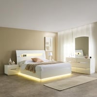 طقم غرفة نوم كينج بلمعان عالي 4 قطع من ديكسون - 18...