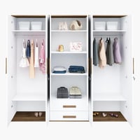 دولاب ملابس وايتفيلد خشب 6 أبواب بمرايا مقاس 210x5...