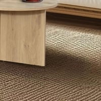 طاولة قهوة أرليڤينا خشب هندسي مع رّف تخزين لون بيج