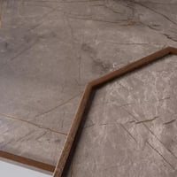 طقم طاولات قهوة تارنيفا من 5 قطع خشب هندسي بني