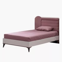 سرير توين ذكي بلوح رأسي منجد من ريفيرا- 120x200 سم