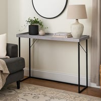 كونسول ستونيرا سطح خشب رمادي بقواعد معدن مقاس 110x...