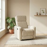 كرسي استرخاء كهربائي دوناتيللا قماش بيج قابل للطي...