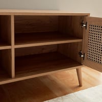 طاولة تلفزيون نورديك خشب 70 بوصة مقاس 160x55x40 سم