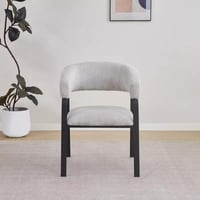 طقم طاولة سطح أحجار متكلسة مقعدين قماش لون رمادي ب...