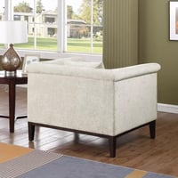 كنبة مفردة سارفينا بمساند ذراعين مع وسادة قماش لون...