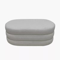 مقعد بنش قماش ابيض من روما