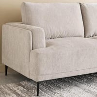 كنبة قماش بمقعدين مع وسادتين من فرنزي لون بيج