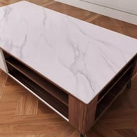 طاولة قهوة لوريناي سطح و درج من الحجر الملبد مع رف...