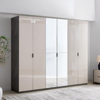 دولاب ملابس كارتر 6 أبواب بلمعان عالي مع درجين ومر...