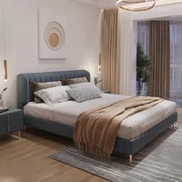 سرير فندقي فاخر بتصميم مخملي ناعم من نورايا