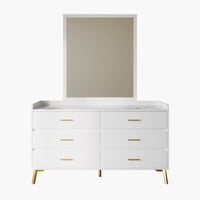 طقم غرفة نوم كينج 5 قطع منجدة من بيريل - 180x200 س...