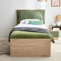 سرير فردي ذكي بلوح رأسي منجد من زازولينا- 90x200 س...