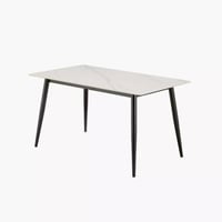 طقم طاولة سفرة سطح الحجر الملبد ابيض 6 كراسي قماش...