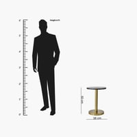 طاولة جانبية مارسيل ايلا من كوري سطح زجاج و قاعدة...