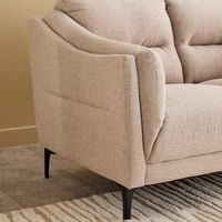 كنبة فيرينا مقعدين قماش لون بيج داكن بارجل معدن اس...