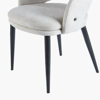 كرسي طعام من ويلز وينشستر قماش مخملي لون رمادي فات...