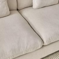 كنبة قماش 3 مقاعد مع وسادتين للخصر ووسادتين للرأس...