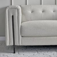 كنبة جيادا 3 مقاعد مع وسادتين قماش البوليستر لون ر...