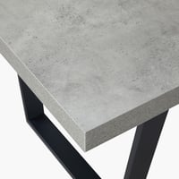 طقم طاولة سفرة بتصميم U خشب هندسي مع 8 كراسي قماش...