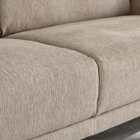 كنبة نورفيلا بـ3 مقاعد قماش لون بيج بأرجل بلاستيك...