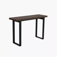 طاولة كونسول رافيونا سطح خشبي لون بني بارجل معدن ا...