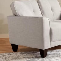 كنبة بورتوفينو 3 مقاعد قماش لون بيج بارجل بلاستيك...