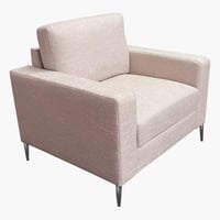 كنبة مفردة قماش من ديلفي بمساند ذراعين بأرجل معدن...