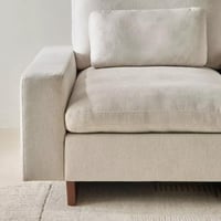 كنبة مفردة نيرولا قماش بمساند ذراعين مع وسادة للخص...