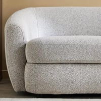 كنبة بيانكا بمقعدين مع 3 وسائد قماش بوكلية لون رما...