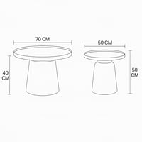 طقم طاولات قهوة السرمدية معدن بلون ابيض أنيق ولمسة...