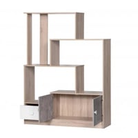 كونسول متعدد الرفوف-خشبي و رمادي مقاس 120×30 ×159...