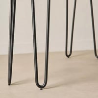 طاولة كونسول فيانيلا بسطح من الخشب الصلب بأرجل معد...