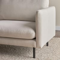 كنبة زاوية لويس علي شكل حرف L لون بيج