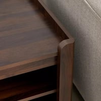 طاولة جانبية خشب هندسي بني برفين للتخزين - من لافي...