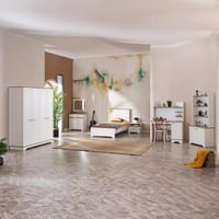 طاولة تزيين بدرج وبابين مع مرآة من مارمورا