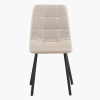 طقم طاولة سفرة مستديرة سطح خشب 4 كراسي قماش بيج بأ...